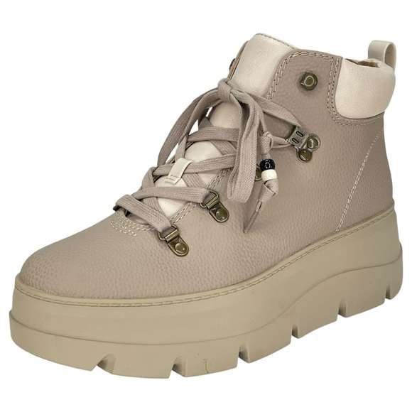 Zodiac Shoes - Zodiac Billie Tan Pebbled Faux Leather Lug Sole Womens Sneakers Size 9.5M
